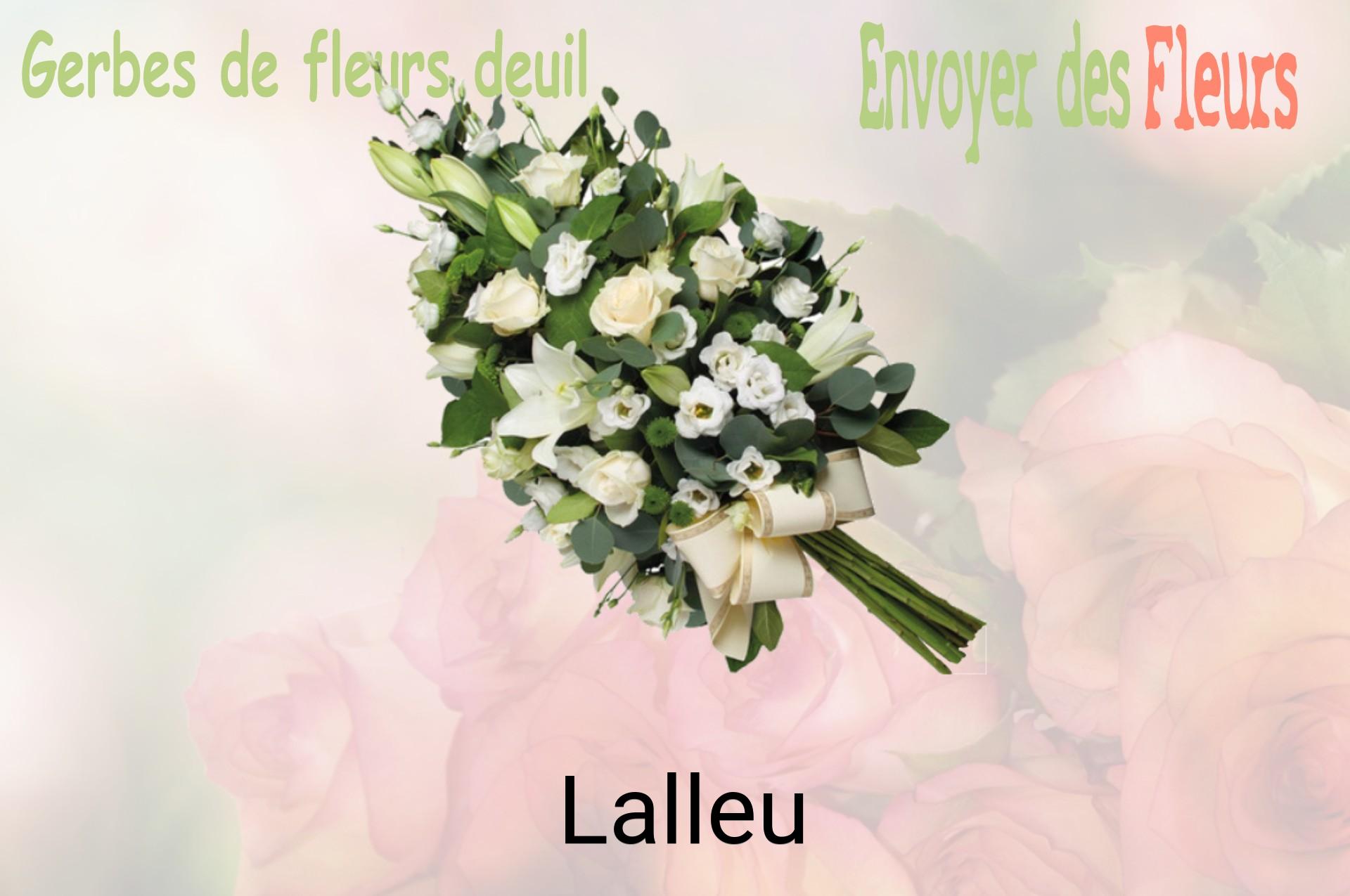 Gerbe de fleurs de deuil livrée à Lalleu